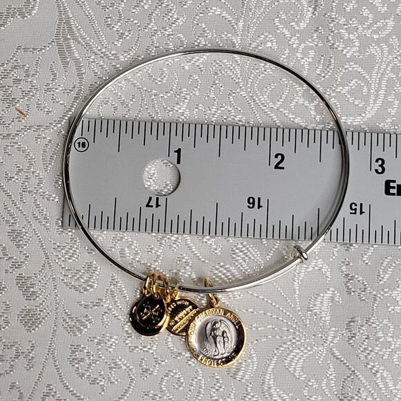 Alex and Ani women's bracelet Guardian Angel charm silver‎ tone protection help - Picture 5 of 5